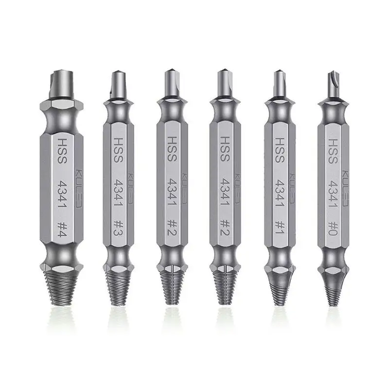 6 шт. сверло комплект инструмент для удаления поврежденных винтов набор