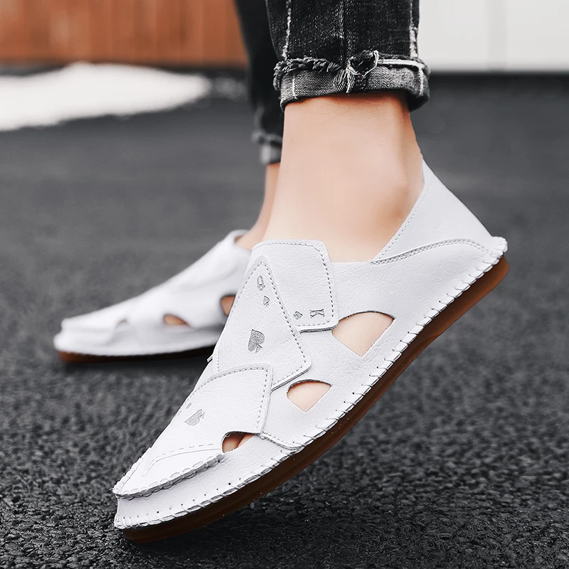 

Mens Shoes Casual Zapatillas Casual Hombre Male Shoe Leather Man Loafers Shoes For Men Causal Fashion 2020 New Breathable