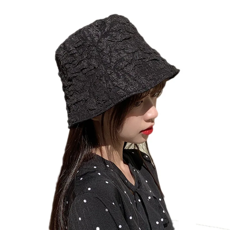 

INS Korea Harajuku Hats For Women Soft Pleated Lace Wide Brim Sun Hats Floppy Summer Fishing Hat Dress Lace Ladies Cap Gorros