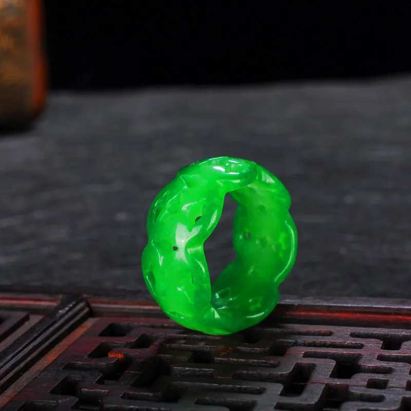 Натуральное женское кольцо амулет из жадеита модные очаровательные ювелирные