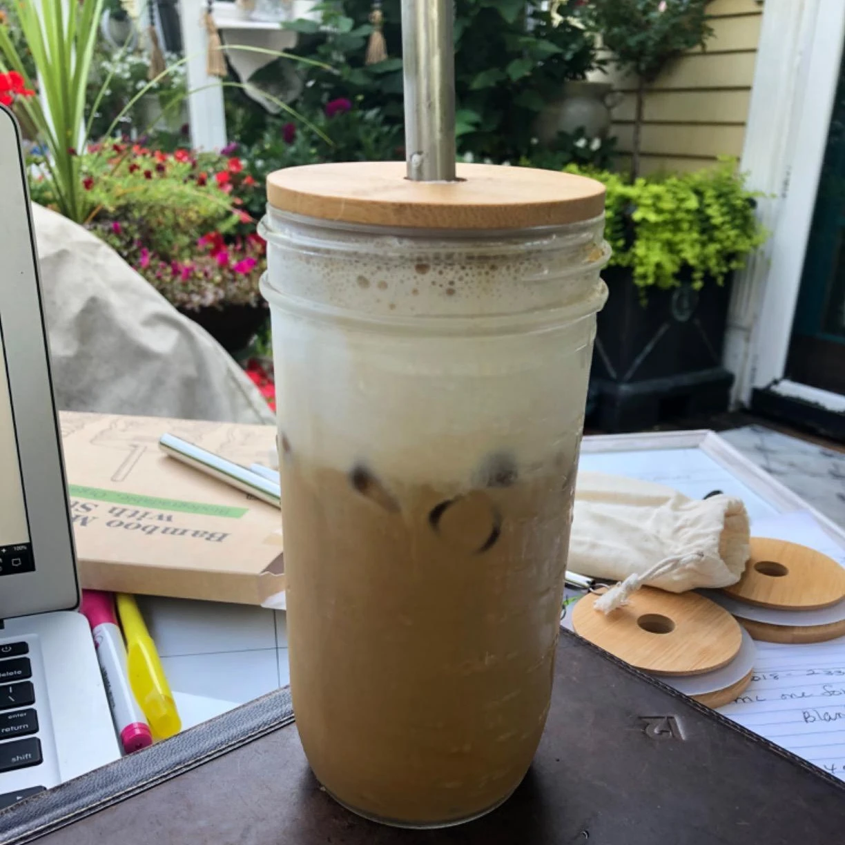 600/800 мл пузырьковый чай стеклянная чашка многоразовая соломенная с крышкой для