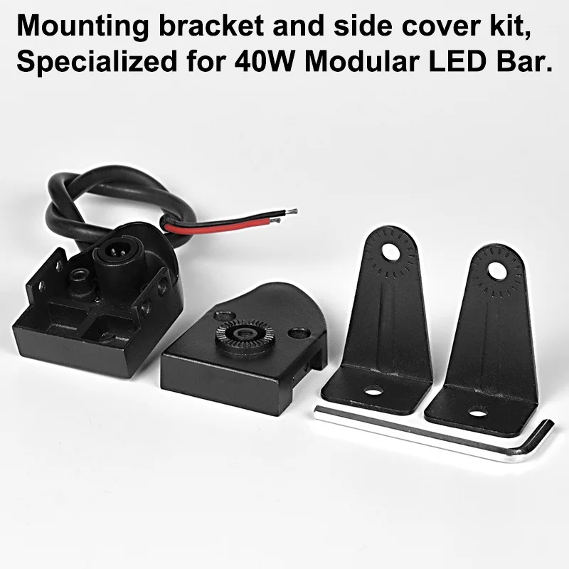 1 set bracket kit 7,5 дюймов 40 Вт модульный светодиодный светильник Однорядный светодиодный рабочий светильник Янтарный Белый прожектор комбинированный луч 4300K 6500K ремонт автомобиля - Цвет: 1 set bracket kit