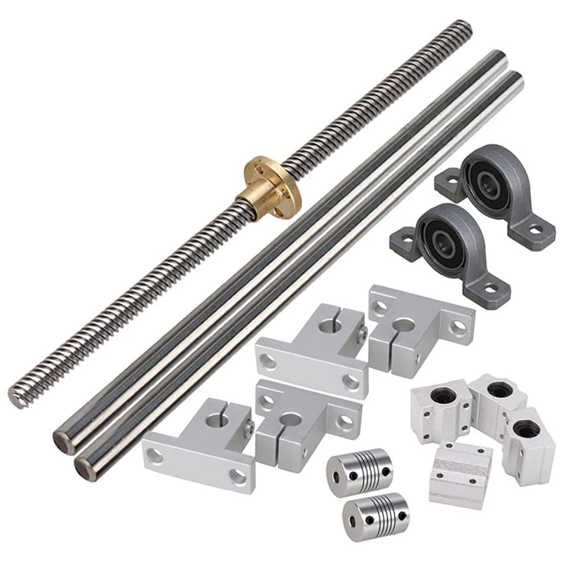 

Promotion! 500Mm Horizontal Optical Axis & 8Mm Lead Screw Dual Rail Shaft Support Pillow Block Bearings & Flexible Shaft Couplin