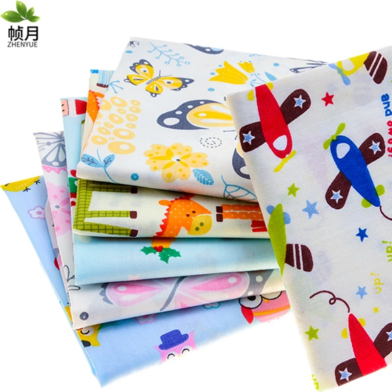 Серия сов с животными саржевая хлопчатобумажная ткань принтом Лоскутная Ткань