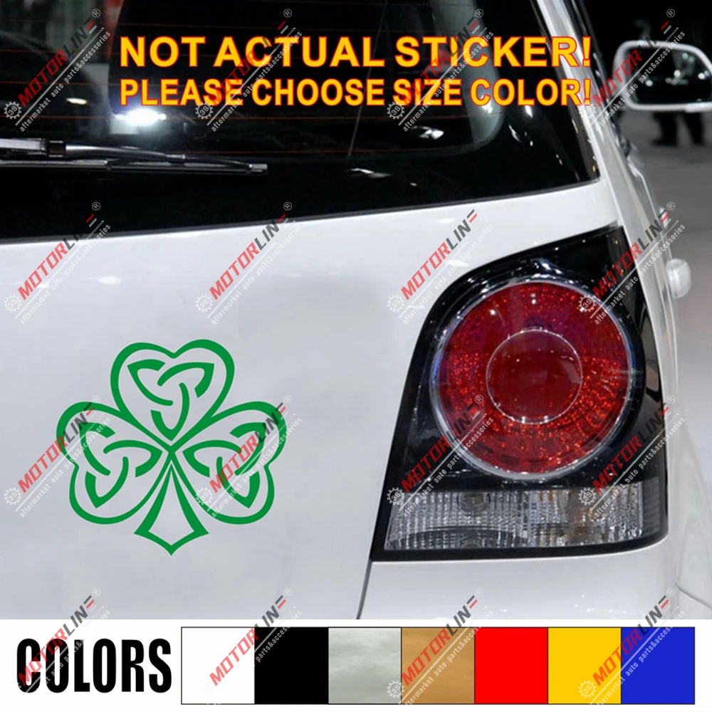 

Irish Ireland Shamrock Knot Decal Sticker Car Vinyl pick size color