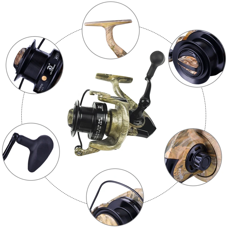 Металлическая спиннинговая катушка для серфинга длинная морского берега