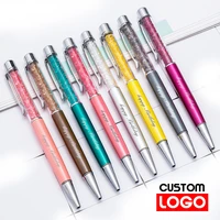 diamond crystal pen metal ballpoint pen advertising pen office gift pen custom logo lettering engraved name student stationery