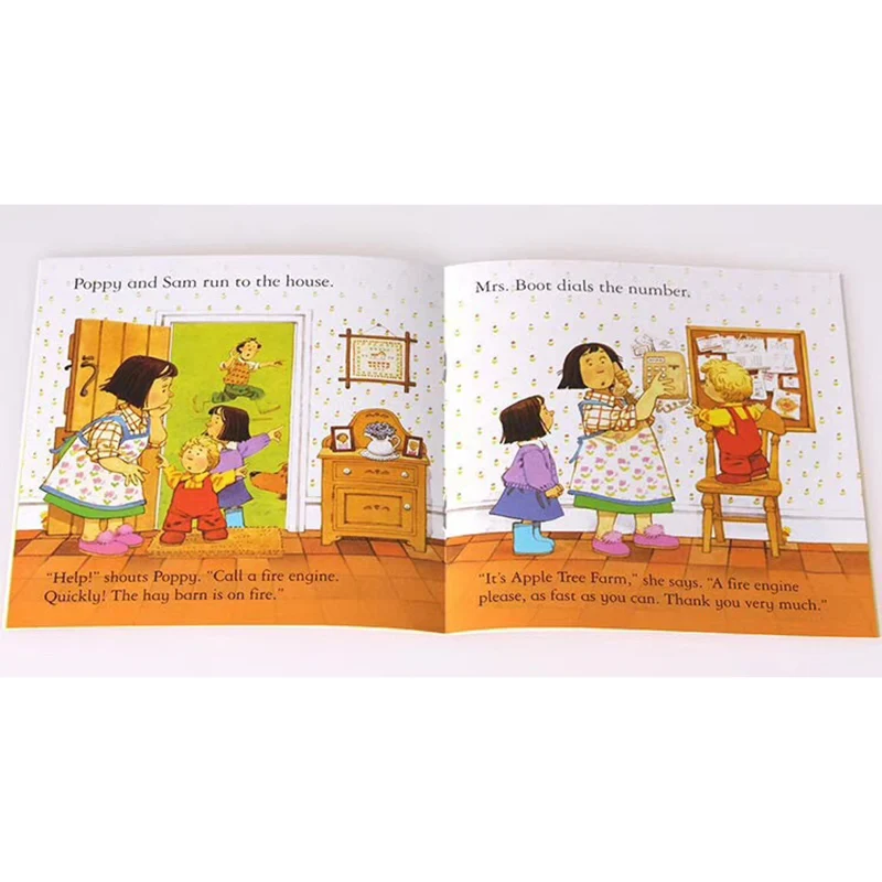 

Random 4 books English Usborne books for Children kids Picture Books Baby famous Story Farmyard Tales Series Farm story Book