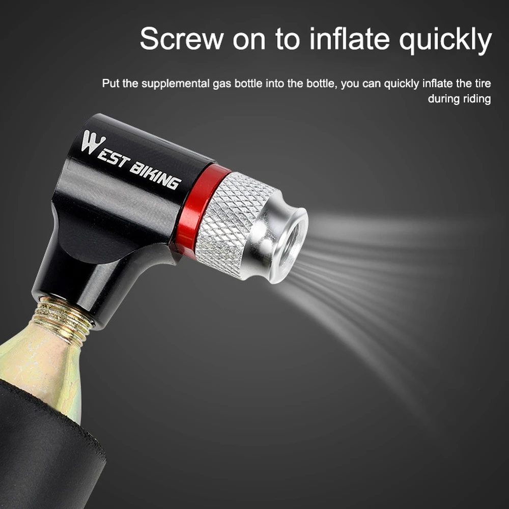 Велосипедный насос WEST BIKING автоматический для горных и дорожных велосипедов CO2 |