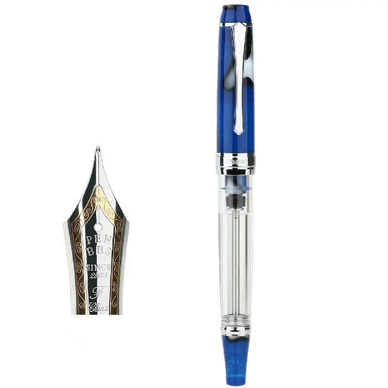 Penbbs 456 полимерная прозрачная качественная авторучка с отрицательным давлением, тонкая ручка 0,5 мм, вакуумное наполнение, подарок для студентов