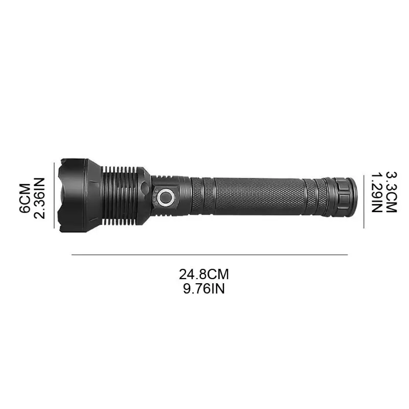 

Telescopic Zoom LED Flashlight 2000 Lumens 3 Modes USB Rechargeable Outdoor Camping Climbing Torch