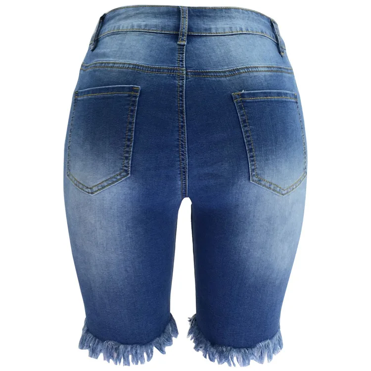 

2020 Spring Europe and The United States Popular Style High Bomb Women's Jeans Fashion Hole Jeans for Women