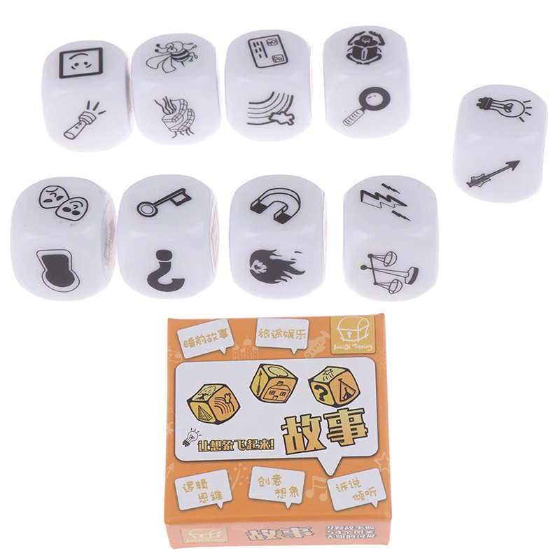 9 шт. игральные кости история с сумкой игра семья представить себе волшебные