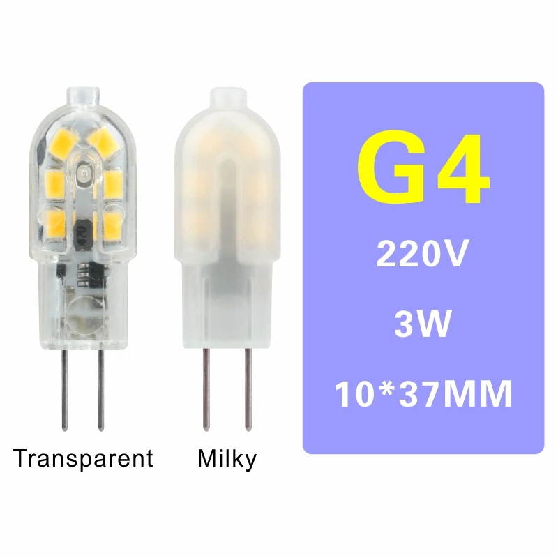 G4 3W 220V G4 G9 светодиодный светильник 3 Вт 5 Вт Мини светодиодный светильник SMD2835 AC 220 В DC 12 В прожектор люстра высокое качество освещение заменить галогенные лампы - Испускаемый цвет: G4 3W 220V