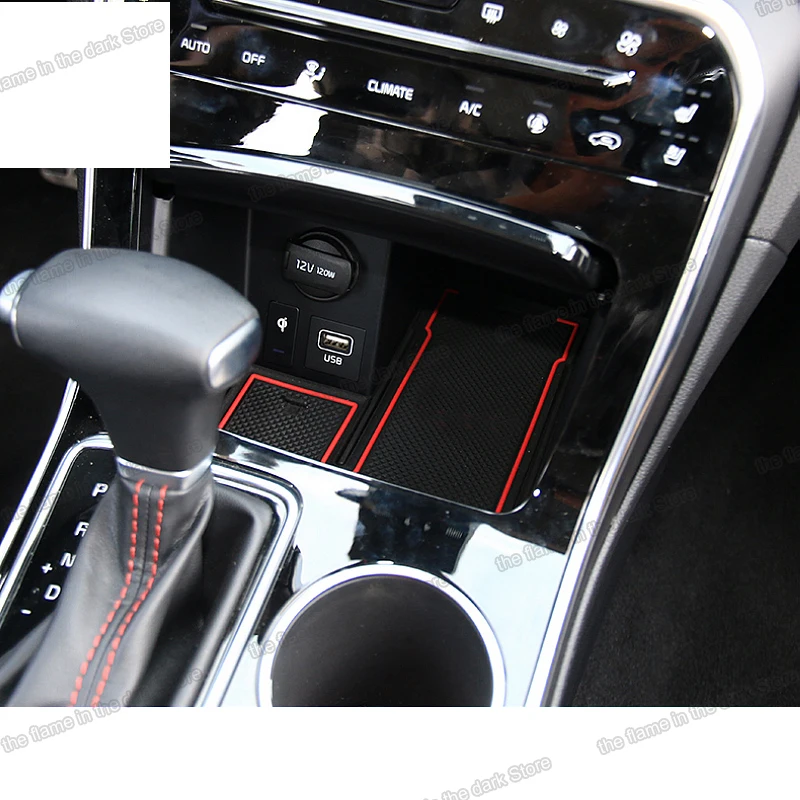 Lsrtw2017 силиконовый Автомобильный Дверной слот коврик для Kia Kx5 Sportage Forte Rio 2016 2017 2018