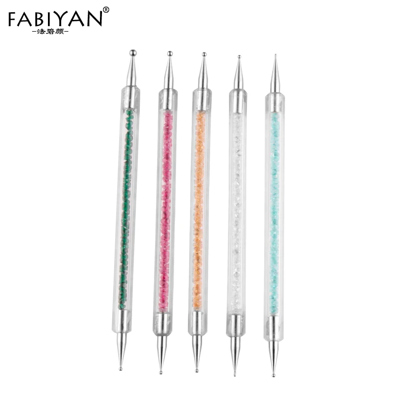 5 шт./компл. двусторонняя Кисть для нанесения гель лака|acrylic uv|nail art brushes toolnail brush tool |