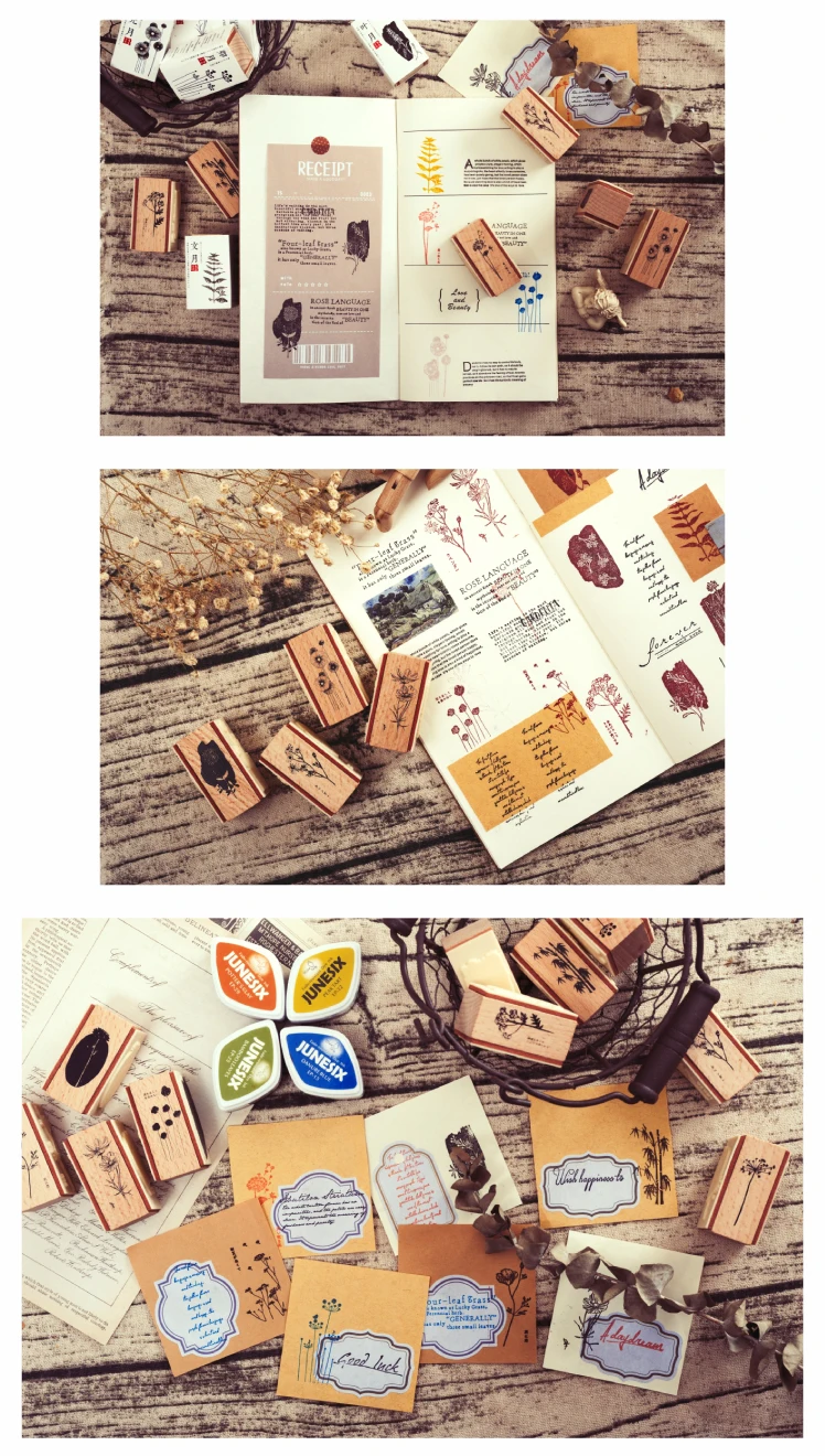 Fragrant Grass Collection wood stamp Plants wooden rubber stamps for scrapbooking Handmade card diy stamp Photo Album Craft gift