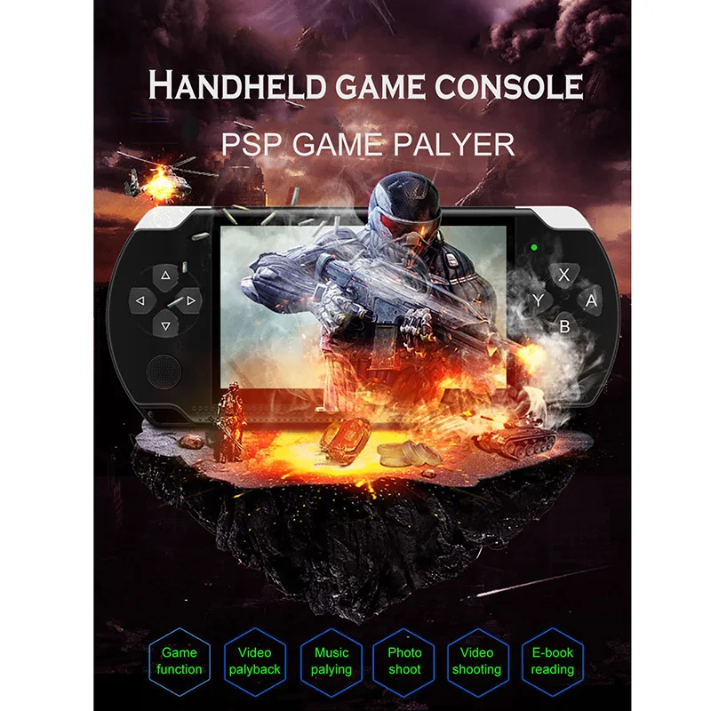 X6 4 3 дюймов портативная игровая консоль 10000 игр 32 бит 8 гб поддержка игра для