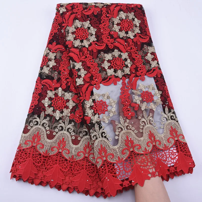 

2020 New Design Royal Blue French Tulle Lace Fabric African Milk Silk Mesh Lace Fabric Nigeria Water Soluble Lace for Dress