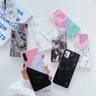 Роскошная Геометрическая мрамор мобильный телефон, Не доставая его из чехла для Samsung Galaxy A50 A70 A7 2018 A30 A20e A40 A30s Силиконовая задняя крышка 50 70 30