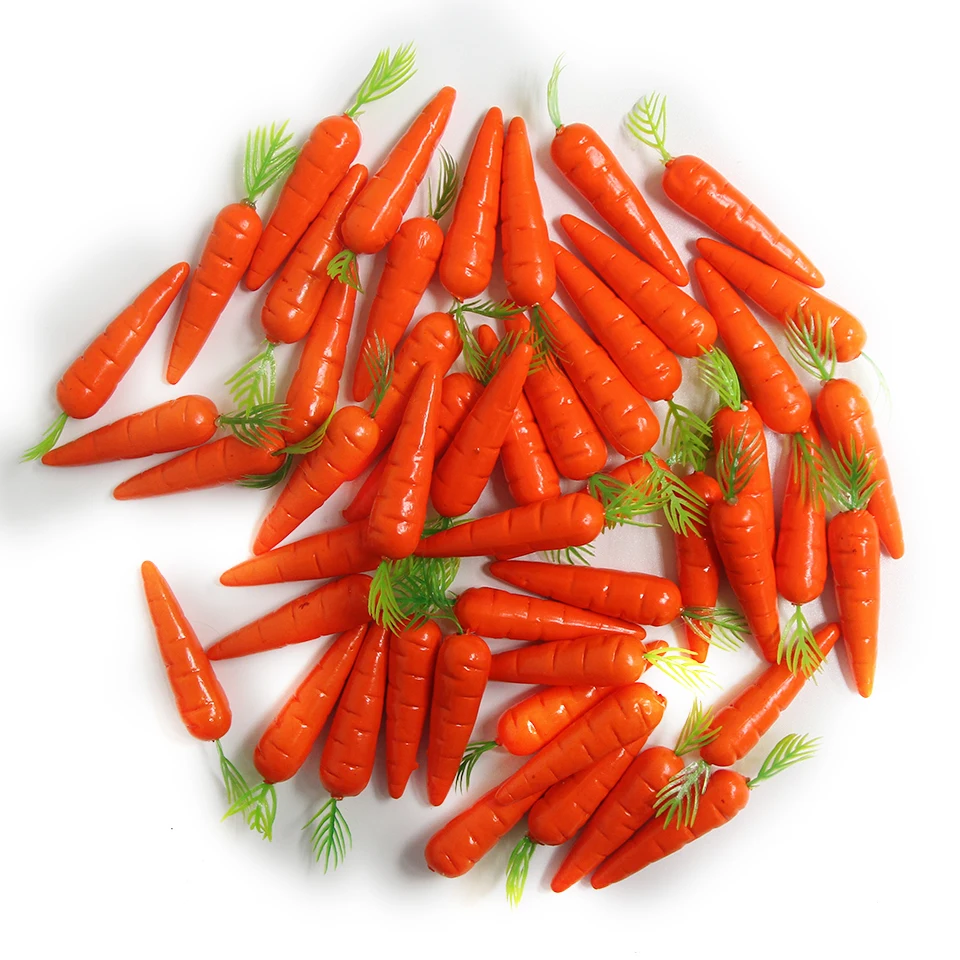 

30PCS Artificial Mini Easter Carrots Fake Carrot for DIY Easter Wreath Home Table Decoration Kids Easter Party Gifts Supplies