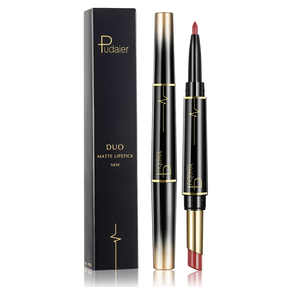 16 цветов двухсторонняя сексуальная матовая губная помада подводка для губ