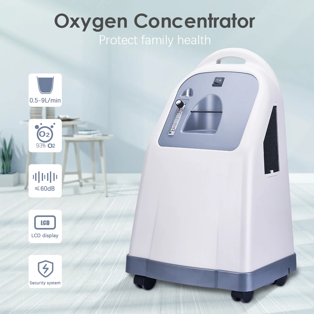 

NEW 10L High Oxygen Purity Concentrator Medical Grade Generator for Oxygen Therapy Oxygen Treatment Display Language English