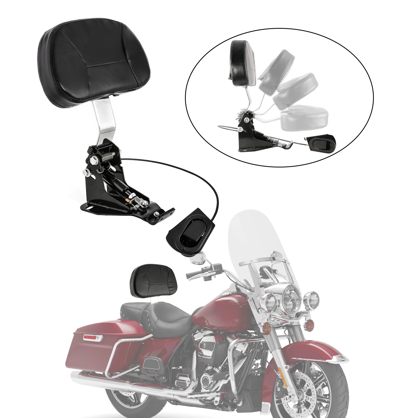 Регулируемая спинка для водителя мотоцикла гидравлическая нажимная всадка Harley