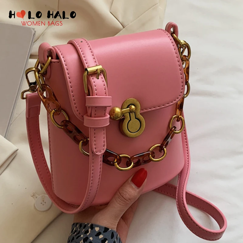 

Нишевые женские сумки через плечо, модные сумочки на цепочке, однотонные сумки через плечо из искусственной кожи, вместительные дизайнерск...