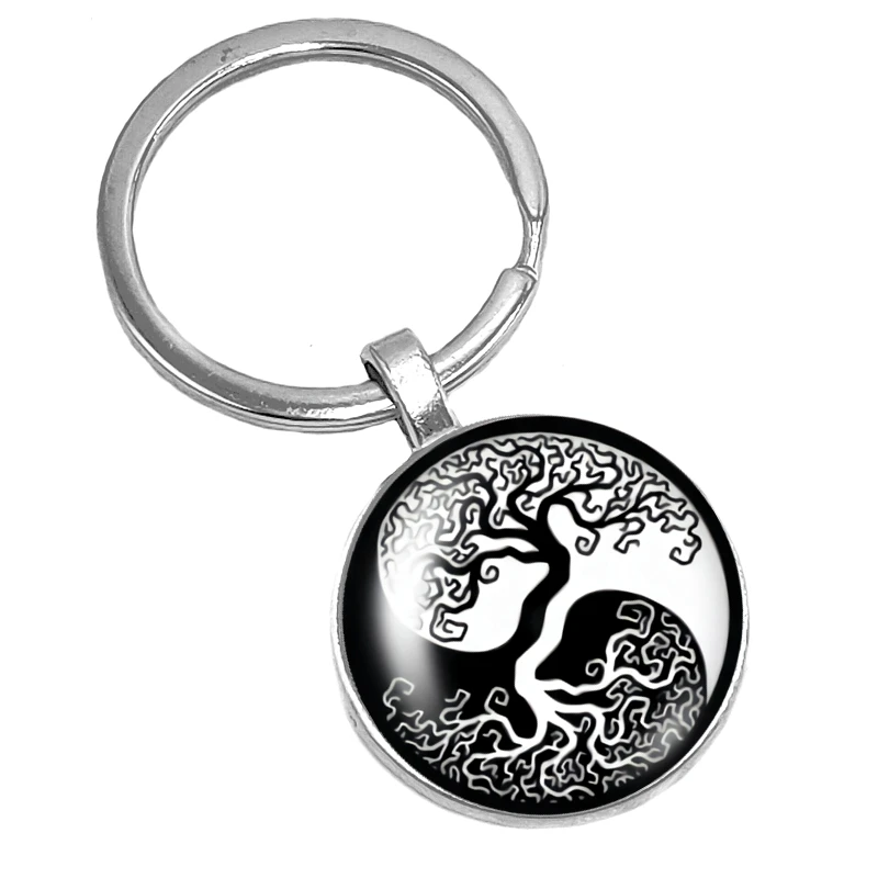 2019 New Retro Style Tree of Life Series Pattern Glass Cabochon Keychain Fashion Jewelry Gift | Украшения и аксессуары