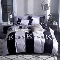 4pcsset bedding set 21 style household products aloe cotton bed set leaves plaid modern bed sheet pillowcase duvet cover