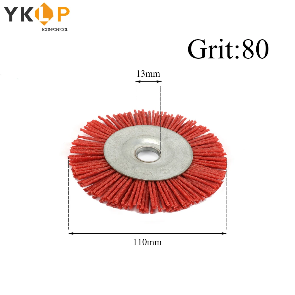 Нейлоновая зубчатая щетка 110 мм диаметр 13 для мебели по дереву шлифования металла