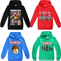 children robloxable sweatshirts hoodies pullovers kid boy streetwear unisex cartoon hooded jacket autumn fleece tops