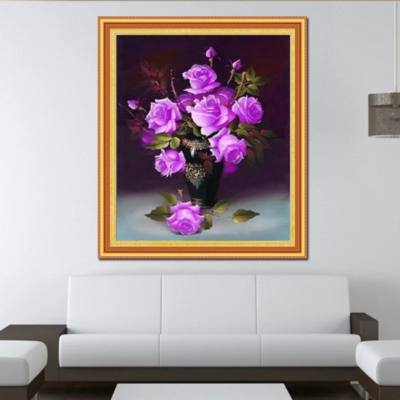 Алмазная 5D Вышивка сделай сам в виде розы синяя Роза алмазная живопись вышивка