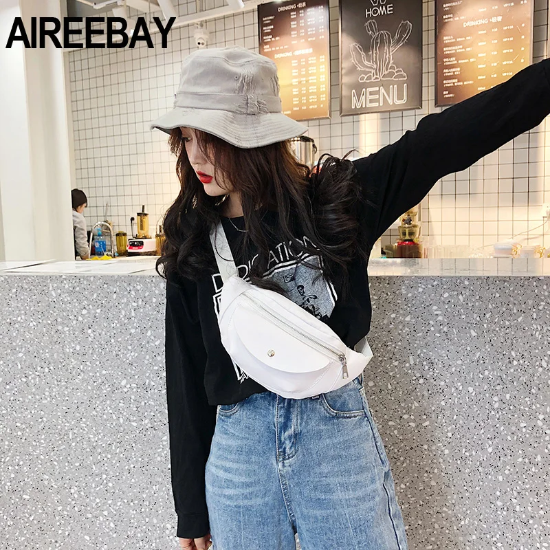 AIREEBAY Женская поясная сумка из искусственной кожи сумка-мессенджер для девочек