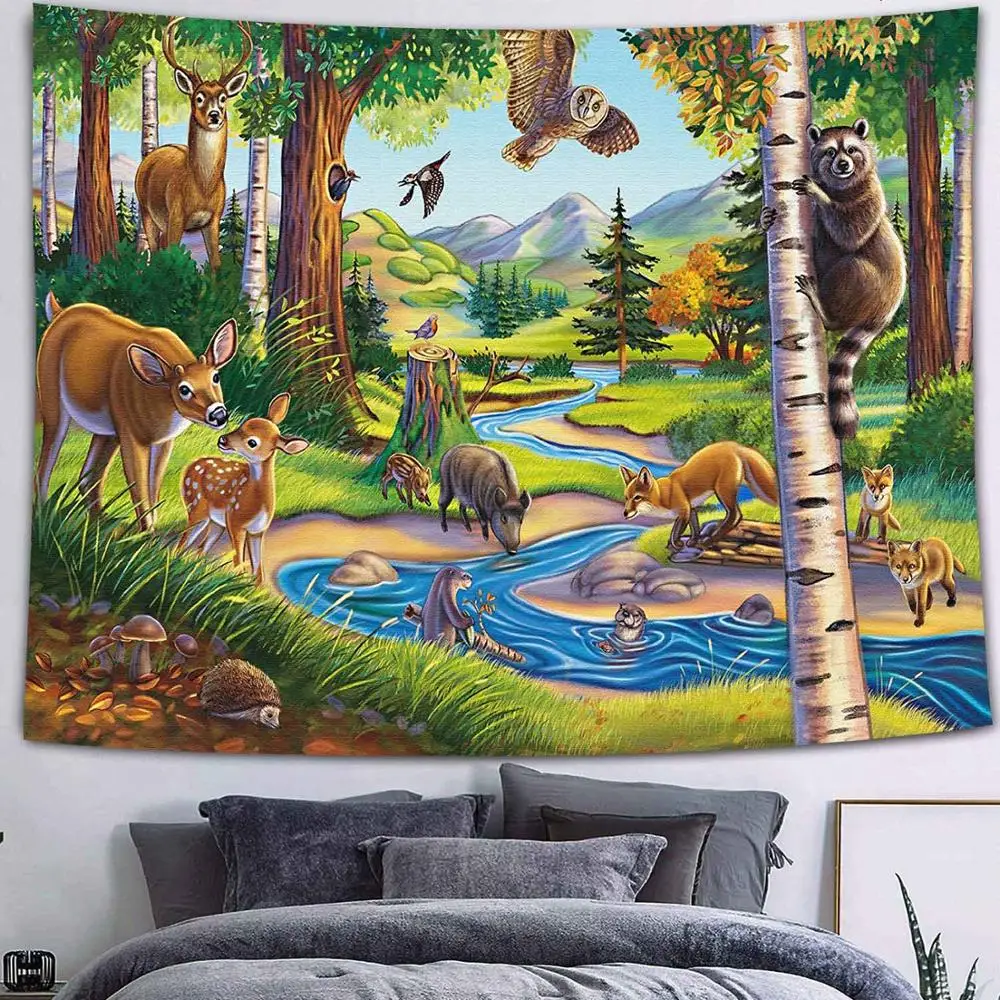 

Lion Beast Tapestry Wildlife Scenery Tapestry Trippy Space Tapestries Wall Art for Bedroom Living Room Dorm Decor Tissu Mural