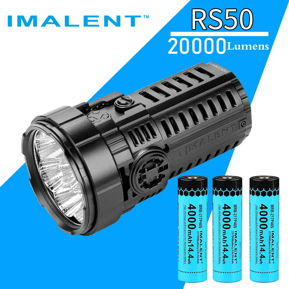 

IMALENT RS50 мощный яркий Яркий цветной фонарик, профессиональный перезаряжаемый фонарь, наружный светильник для повседневного использования, м...