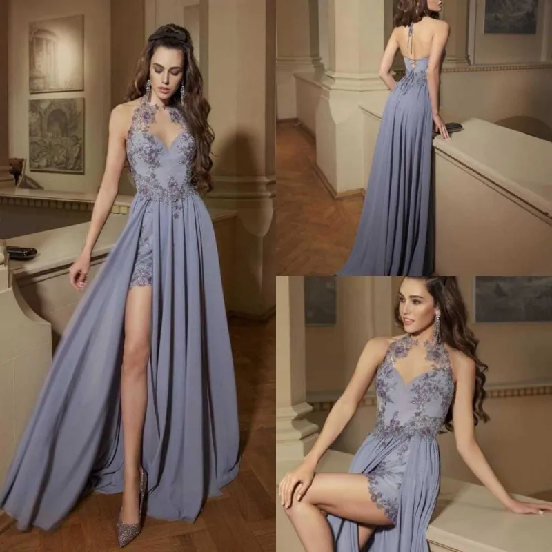 

Вечерние платья 2020, сексуальные кружевные платья с высоким разрезом сбоку, Платья для особых случаев, индивидуальный пошив, платье до пола с...