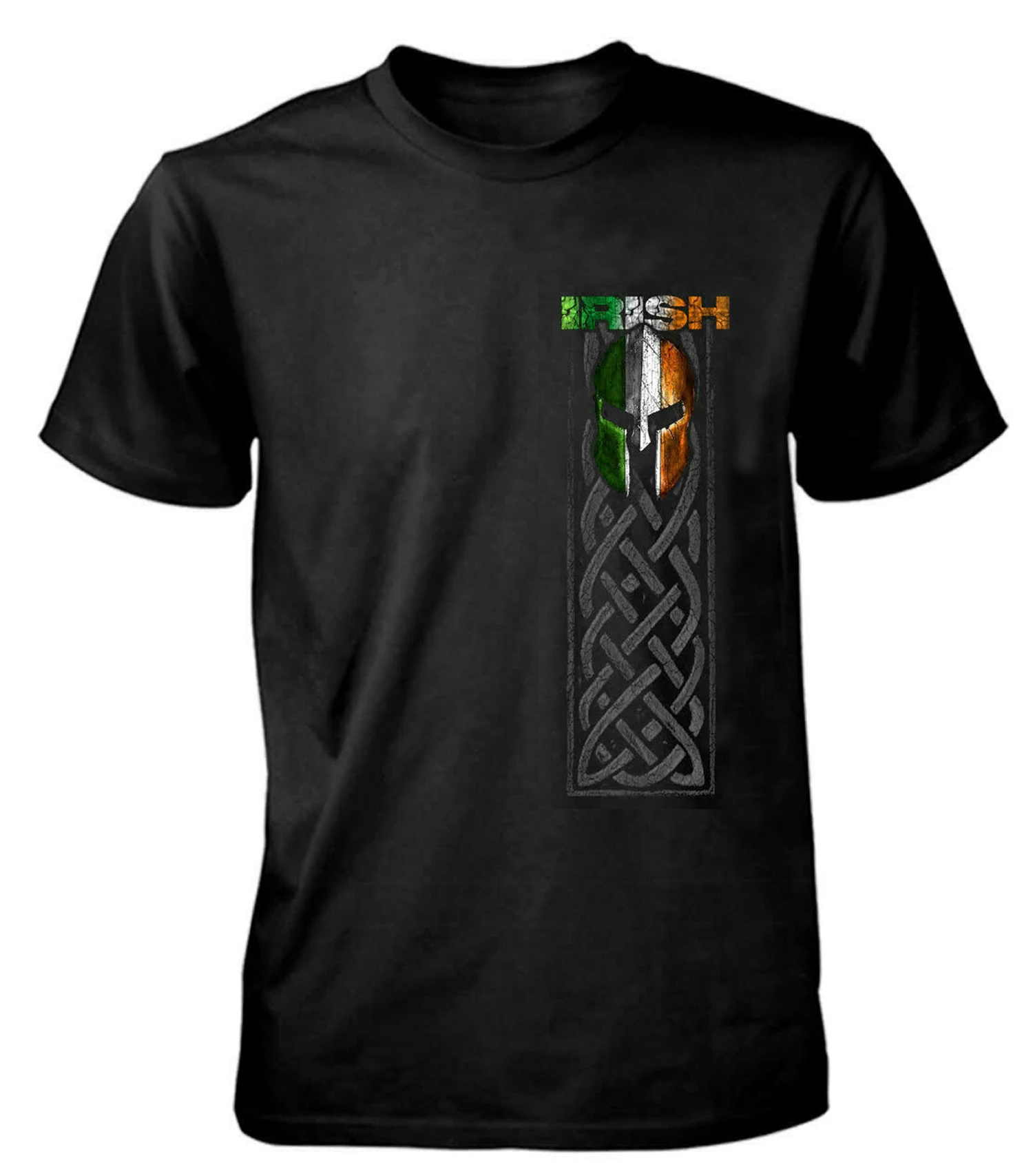 

Irish Warrior Viking Helmet Celtic Ireland Flag St Paddys Day Patriotic T-Shirt Summer Cotton Short Sleeve O-Neck Men's T Shirt