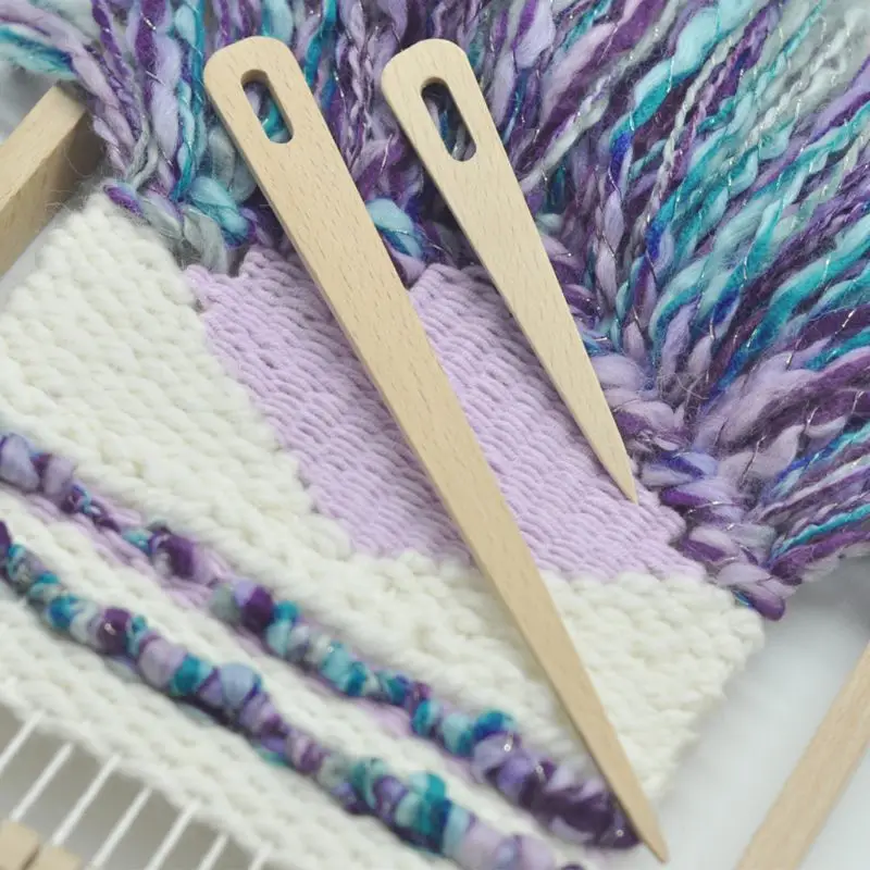 

5pcs/set Wood Weaving Shuttle Crochet Needle Hand Loom Stick Tapestry Knitting DIY Craft