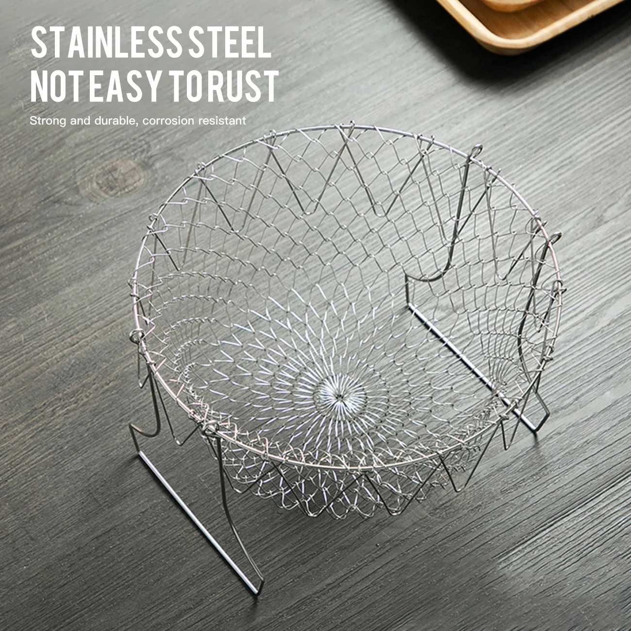 

Foldable filter basket mesh filter kitchen accessories convenient Comfortable and beautiful occupying small space 1PCS