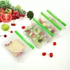 Силиконовые контейнеры для хранения пищевых продуктов, 6 размеров, Стандартные Контейнеры, сумка с застежкой-молнией, сумка для хранения пищевых продуктов PEVA