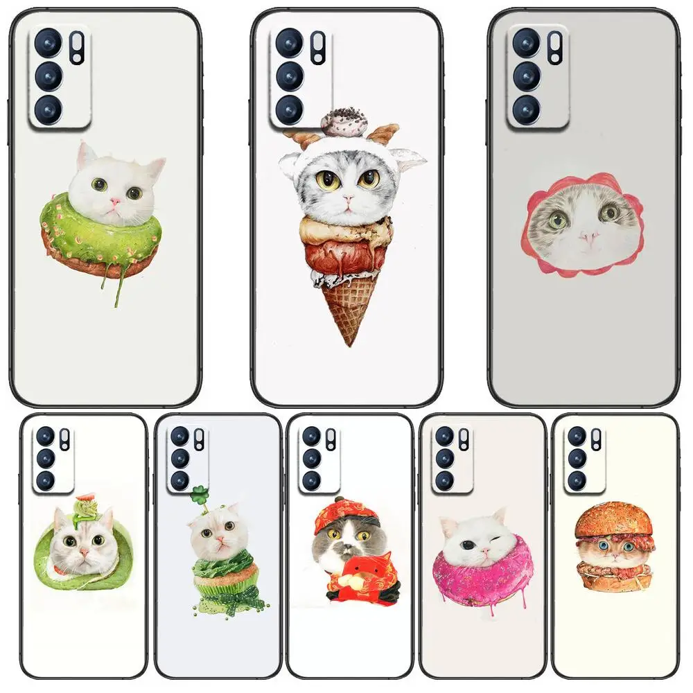 

Funny cartoon cat For Realme C3 Case Soft Silicon Back cover OPPO Realme C3 RMX2020 Coque Capa Funda find x3 pro C21 8 Pro a91