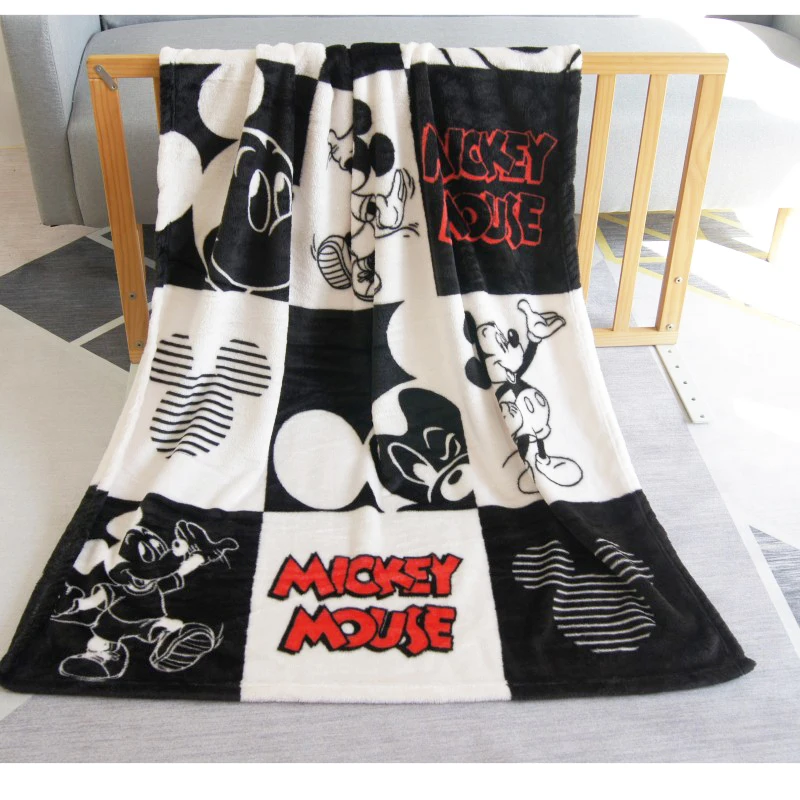 Мягкое покрывало из кораллового флиса disney, 100x140 см, Микки, Минни Маус, стежок для маленьких девочек и мальчиков, детский подарок, спальня на кровать, диван