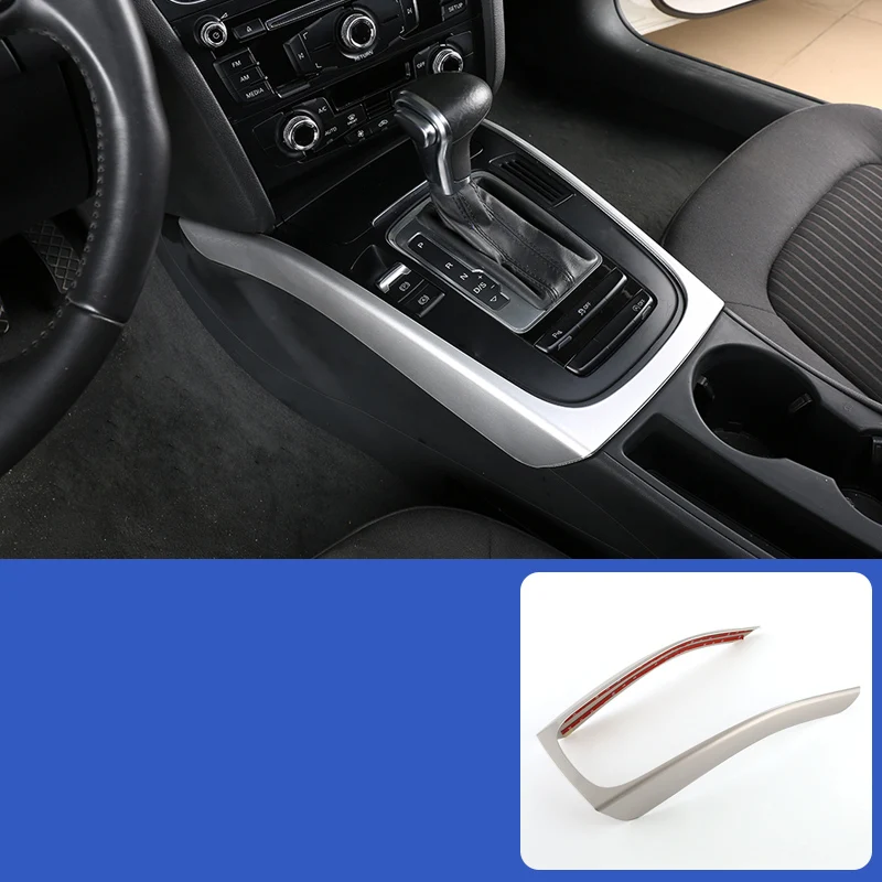 Silver Автомобильный Стайлинг, мультимедийная Подставка для рук, панель для украшения, наклейка, коробка передач s, рамка, отделка, для Audi A4 B8 A5, интерьерные авто аксессуары - Название цвета: Silver