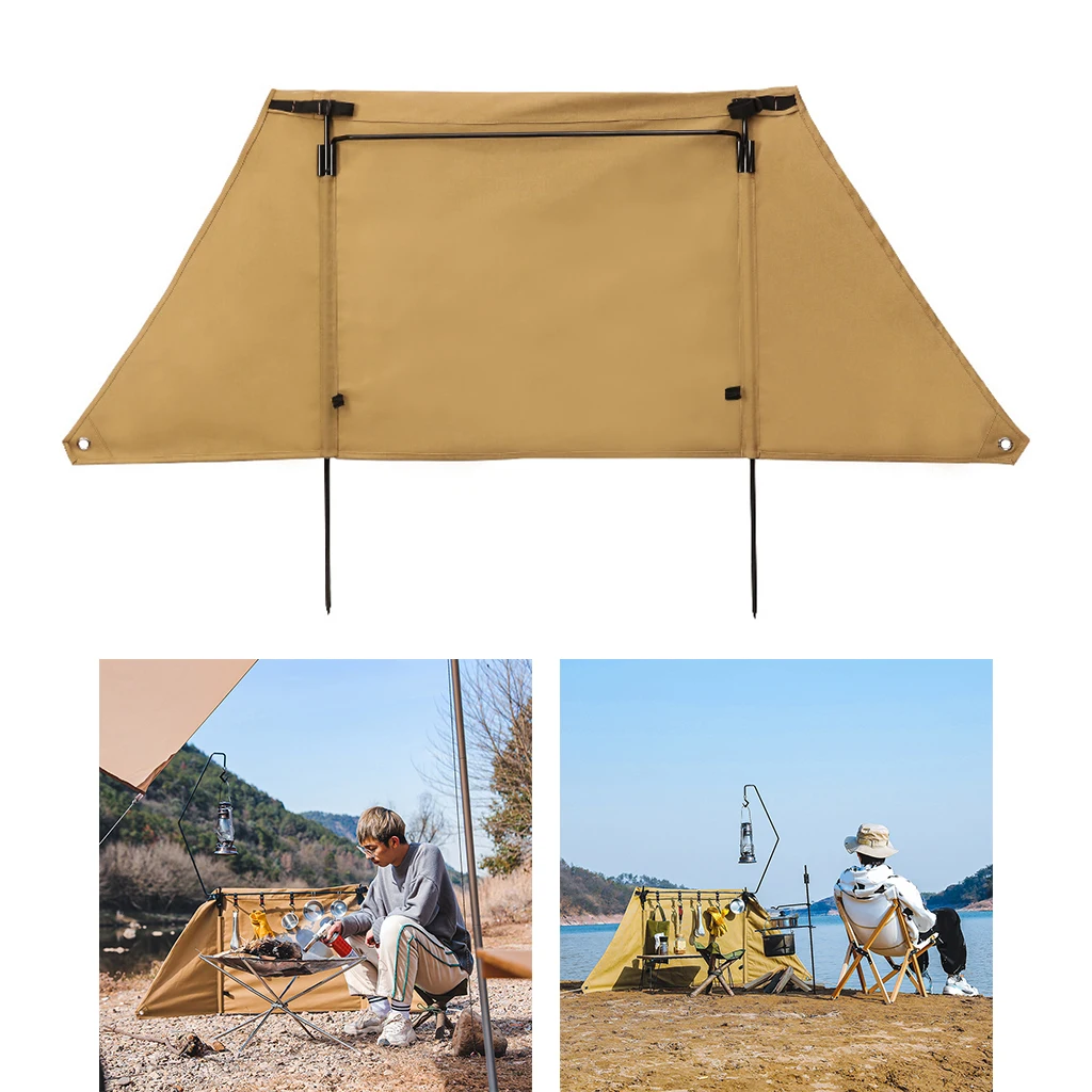 

Camping Wind Cooking Gas Stove Canvas Windscreen Curtain Holder