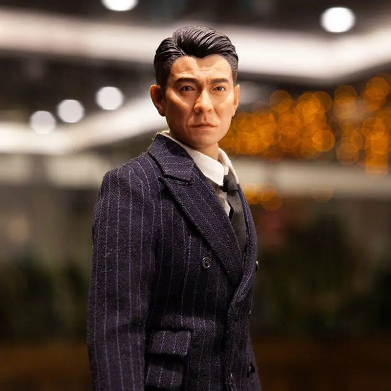 

FS-001 1/6 Andy Lau Head Sculpture + Suit Soldier Accessories For 12 Inches Action Figure Body