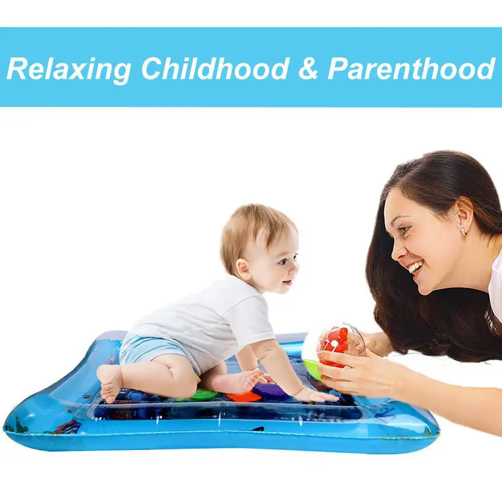 Детский надувной игровой коврик для аквариума игрушка живота водная подушка