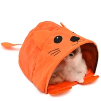 cute pet cat interactive cute mouse design cat tunnels mouse hunt intelligence toy pet kitten foldable toys orange tent