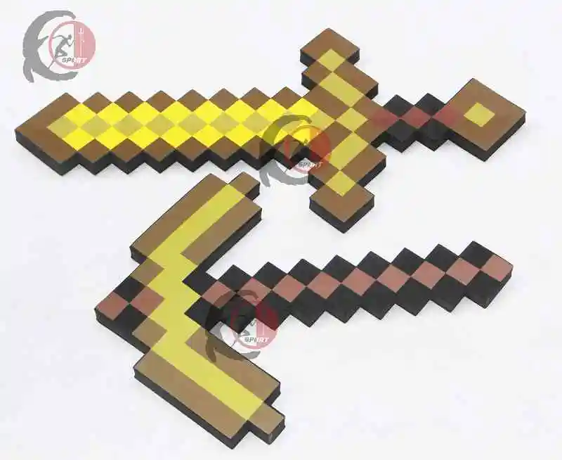 Большой размер игрушки LilyMinecraft Minecraftteven пена Алмазный меч Кирка EVA модель подарок